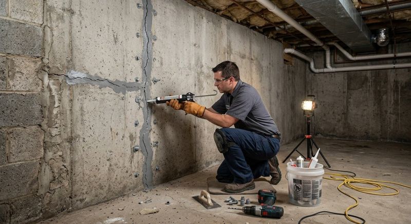 Basement Crack Repair in Snohomish, WA