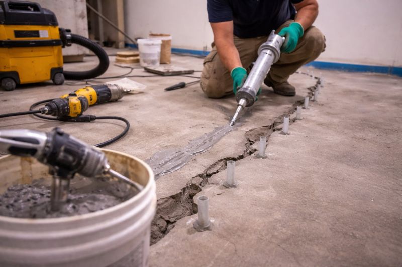 Cracked Basement Floor Repair in Snohomish, WA