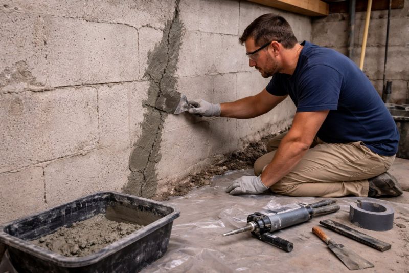 Foundation Crack Repair in Mukilteo, WA